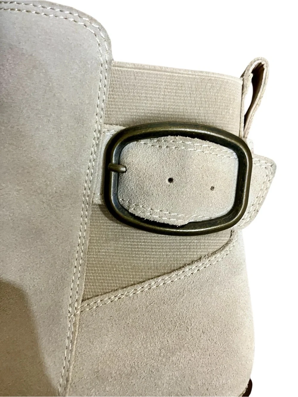 Blondo Daliha Water Proof Ankle Boot Lug Sole Suede Bootie Tan Size 6.5